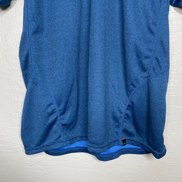 Prana Men XL Blue Short sleeve Crew Shirt Technical Athletic Workout Outdoor - Picture 2 of 9